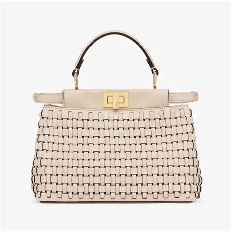 fendi peekaboo braided leather|fendi peekaboo leather bag.